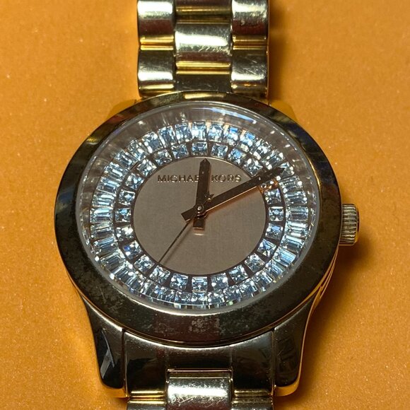 Michael Kors Baguette Rose Gold Tone Women's Watch